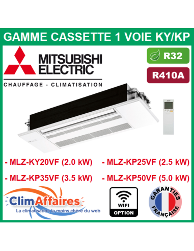 Mitsubishi Unités Intérieures - CASSETTE 1 VOIE - R32 / R410A - MLZ-KP25VF / MLZ-KP35VF / MLZ-KP50VF