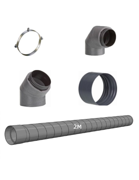 Winemaster - Accessoire - Kit Buse Entrée et/ou Sortie Horizontal ∅125 mm pour WINEARM15X