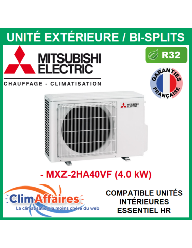 Mitsubishi Unités Extérieures Bi-Splits - Essentiel - R32 - MXZ-2HA40VF (4.0 kW)