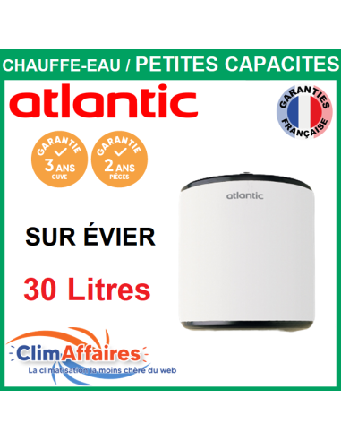 Chauffe-Eau Électrique Atlantic ACI Hybride - Gamme Petites Capacités - Sur évier 30 Litres - 321104