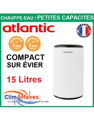 Chauffe-Eau Électrique Atlantic ACI Hybride - Gamme Petites Capacités Compact - Sur évier 15 Litres - 325216