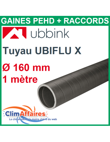 Conduit PEHD Rigide Aerfoam Isolé UBBINK - Diamètre 160 mm - Longueur 1 mètre - 188211