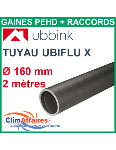 Conduit PEHD Rigide Aerfoam Isolé UBBINK - Diamètre 160 mm - Longueur 2 mètres - 10188210