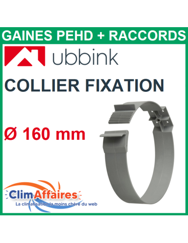 Collier de fixation pour tube PEHD Aerfoam - UBBINK - Diamètre 160 mm - 169139