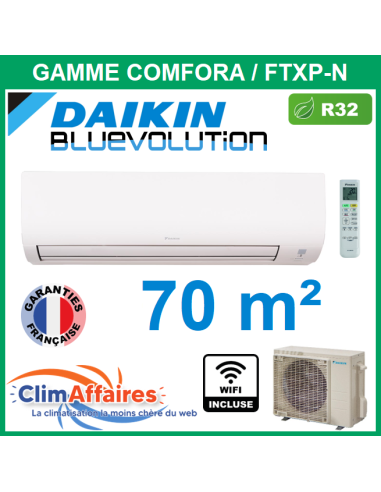 Daikin Climatiseur Inverter Réversible - COMFORA BLUEVOLUTION - R32 - FTXP71N + RXP71N (7.1 kW)