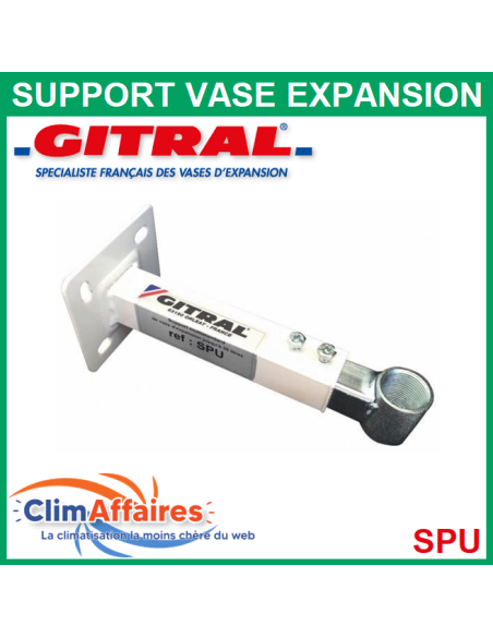 Support pour Vase d'Expansion eau Sanitaire - GITRAL - SPU - Potence Télescopique - 5 à 35 litres