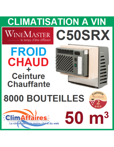 Climatiseur à vin monobloc - Wine Master Fondis - C50SRX ceinture chauffante (50m3)