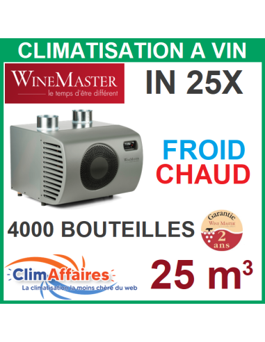 Climatiseur à vin monobloc - Wine Master Fondis - WINE IN 25X (25m3)