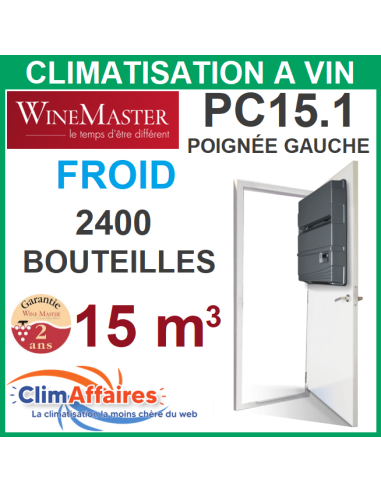 Climatiseur cave à vin - WineMaster Fondis - Bloc-Porte Wine PC15 (15 m3)