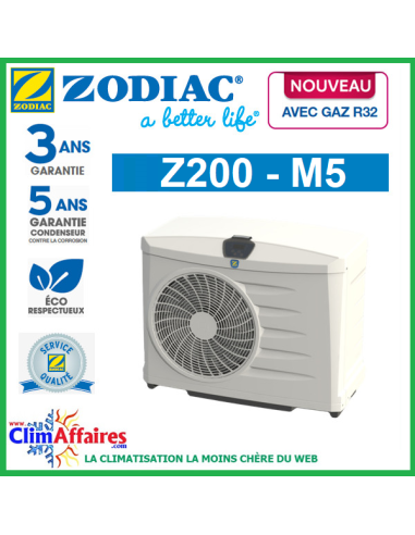 ZODIAC - Pompe à chaleur pour piscine - R32 - 14.8 kW - Z200 M5 - WH000310 (Jusqu'à 60 m³)