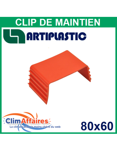 Clip de maintien pour goulotte - 80x60 mm