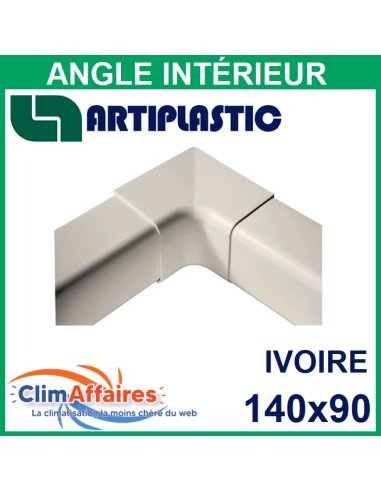 Angle intérieur pour raccord goulotte 140x90 mm