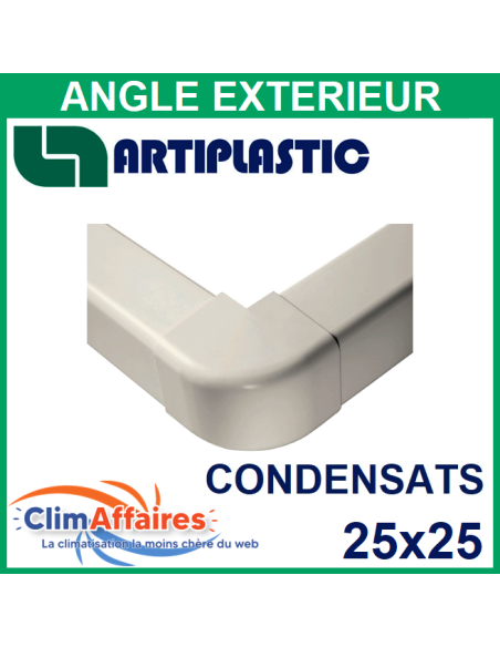 Angle extérieur pour raccord goulotte 25x25 mm - Ivoire (0306AE)