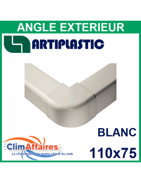 Angle Extérieur pour raccord goulotte 110x75 mm - Blanc (1206AE-W)