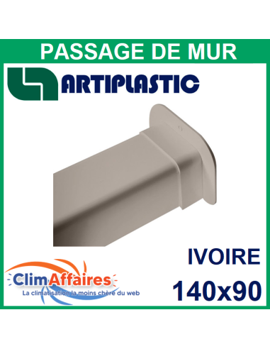 Passage de mur pour raccords goulottes 140x90 mm