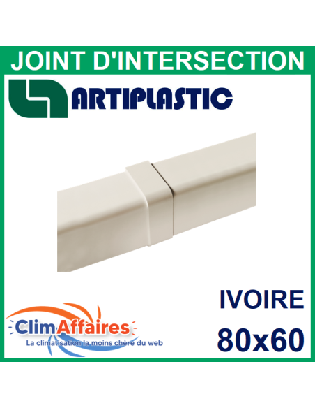 Joint d'intersection pour raccord goulotte 80x60 mm - Ivoire (0804GC)