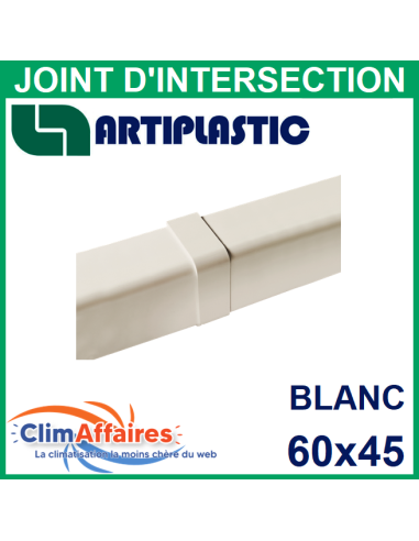 Joint d'Intersection pour raccord goulotte 60x45 mm - Blanc