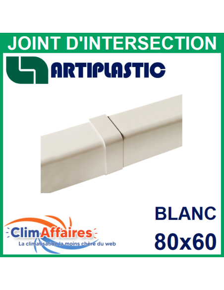 Joint d'Intersection pour raccord goulotte 80x60 mm - Blanc (0804GC-W)