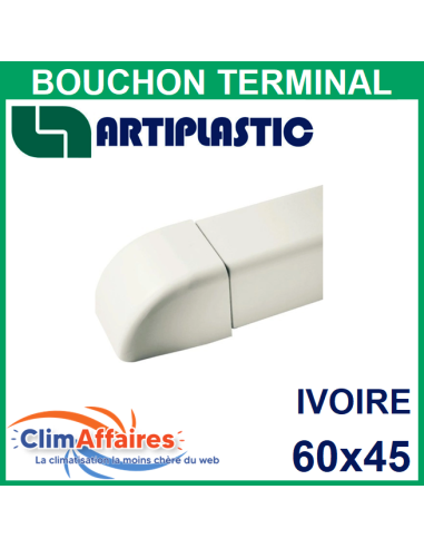 Bouchon terminal pour goulottes 60x45 mm