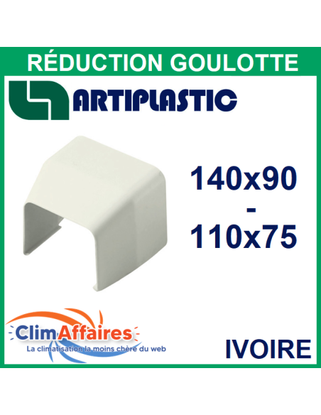 Réduction goulotte 110x75 mm à 140x90 mm - Ivoire (1412RI)
