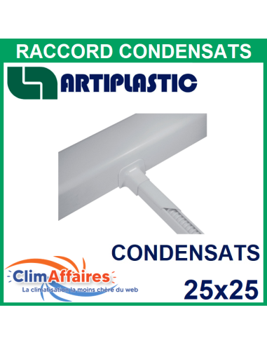 Raccord pour goulotte condensat 25x25 mm