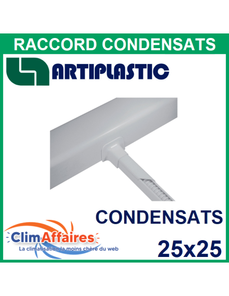 Raccord pour goulotte condensat 25x25 mm - Ivoire (0310RC)