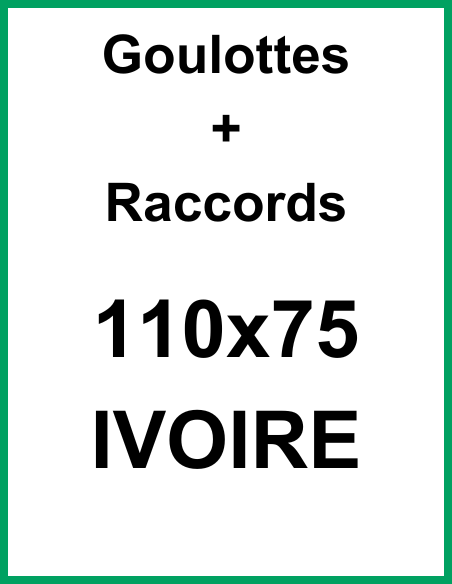 Goulotte et Raccords 110 x 75 - Ivoire (3 réseaux)