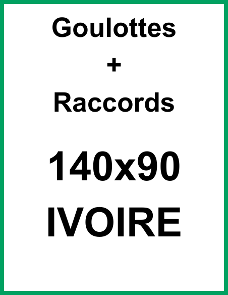 Goulotte et Raccords 140 x 90 - Ivoire (4 réseaux)