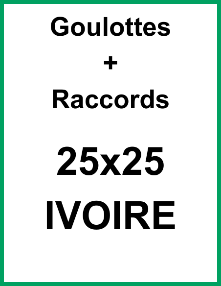 Goulotte et Raccords 25 x 25 - Ivoire (condensats)