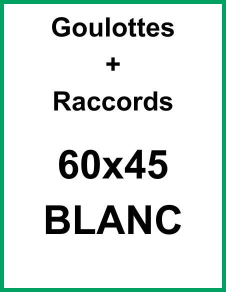 Goulotte et Raccords 60 x 45 - Blanc (1 réseau)