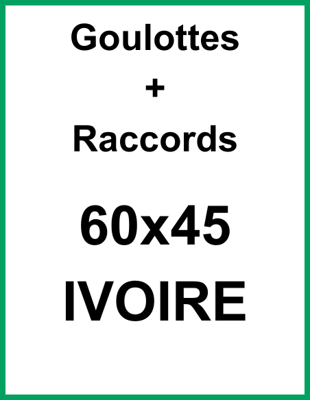 Goulotte et Raccords 60 x 45 - Ivoire (1 réseau)